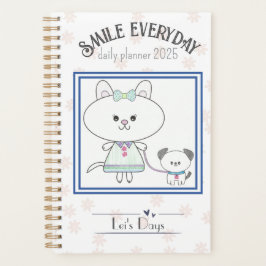 Agenda Gatinho Whimsic e Kawaii Pup Diário/Planejador Men