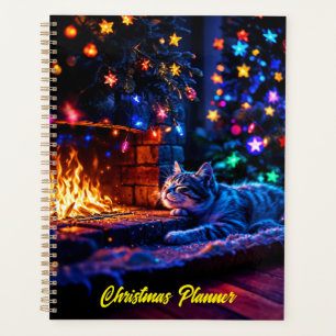 Agenda Gato adormecido festivo, colorida arte de amante d