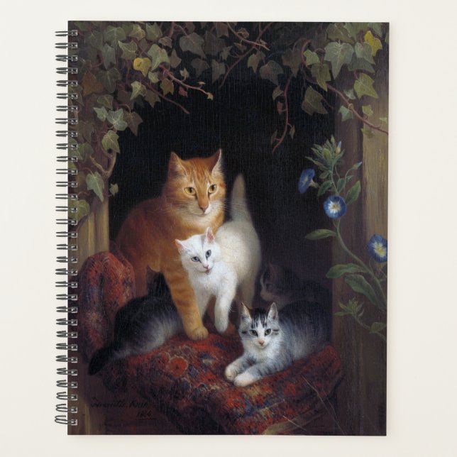 Agenda Gato com Gatinhos Henriette Knip 1844 (Frente)