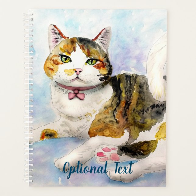 Agenda Gato de Aquarela (Frente)