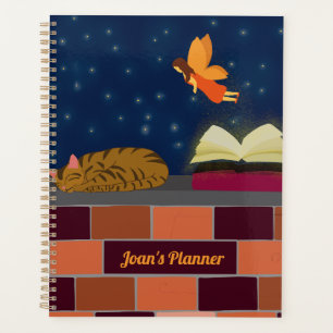 Agenda Gato de fada e Livro Brilhante - Brick de livros m