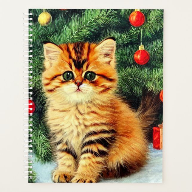 Agenda Gato de natais vintages (Frente)