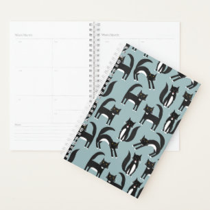 Agenda Gato de Tuxedo Preto e Branco