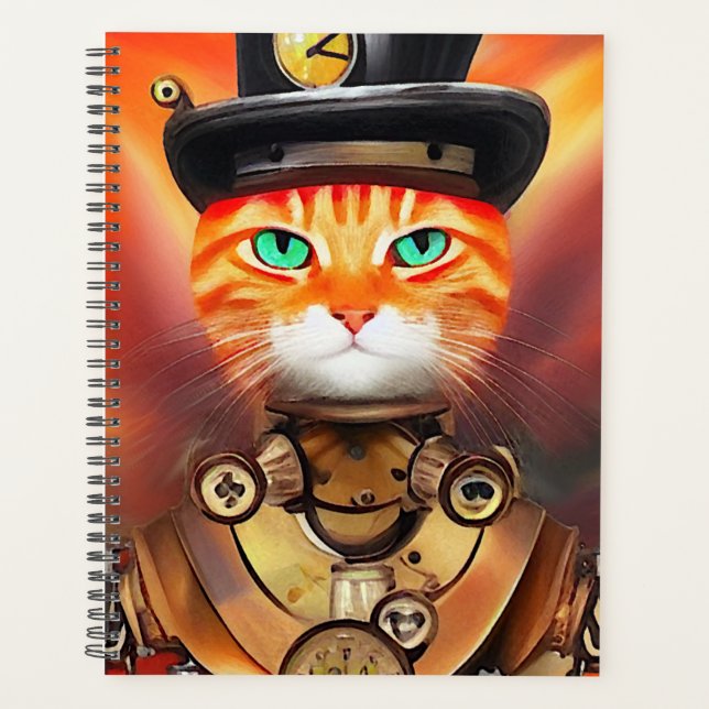 Agenda Gato De Vapor Punk Orange Tabby (Frente)