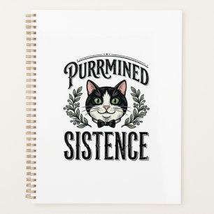 Agenda Gato Engraçado Purrminou Existência Gráfico Vintag