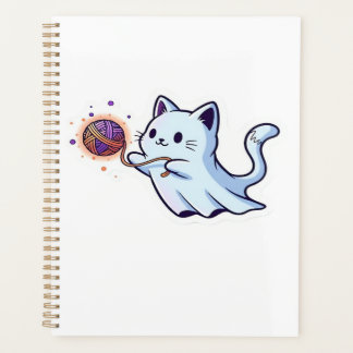 Agenda Gato Fantasma Fofo  Gatinho Assustador de Hallowee