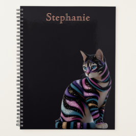 Agenda Gato Fofo e Design de Nome Personalizado