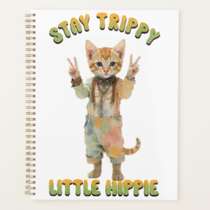 Agenda Gato Laranja Tabby Boho Fique Tripado Pequeno Hipp