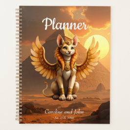 Agenda Gato Místico Asalado Esfinge - Arte Fantástica Egí