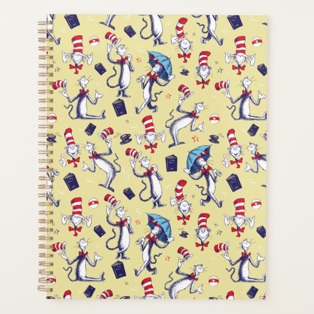 Agenda Gato No Chapéu | Padrão amarelo (Frente)