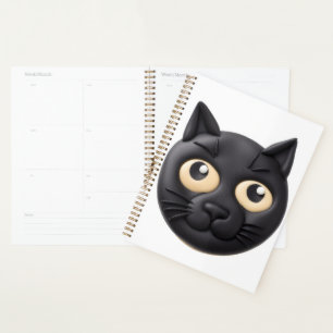 Agenda Gato Preto 3D Inspirado