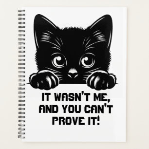 Agenda Gato Preto Bonito Com Citação Engraçada