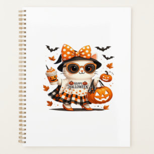 Agenda Gato Preto Fofo com Chapéu de Bruxa � Kawaii Hallo