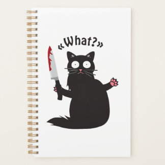 Agenda Gato Que Gato Negro Engraçado Camisa Divertido Gat