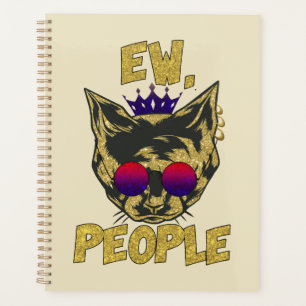 Agenda Gato Sassy Royal - "Ew. Pessoas" Engraçado Gato Lo