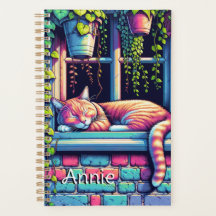 Gato Sonolento na Janela Encher Arte Ai Personaliz