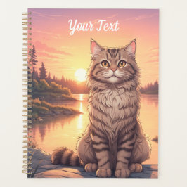 Agenda Gato Tabby Cinza pelo Lago