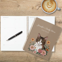 Gato Tabby Floral