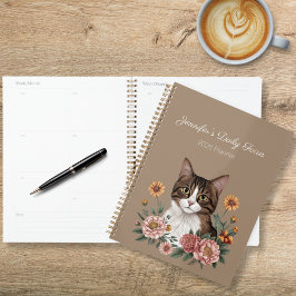 Agenda Gato Tabby Floral