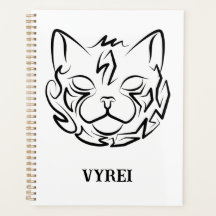 Gato Tribal Negro e Branco