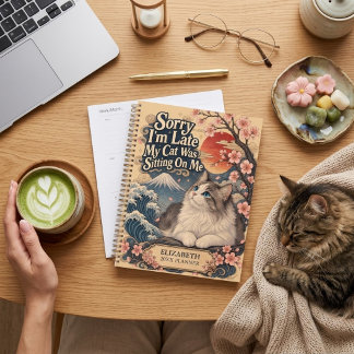 Agenda Gato Ukiyo-e Elegante Japonês Katsushika Hokusai