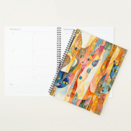 Agenda Gatos abstrato