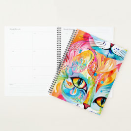 Agenda Gatos abstrato