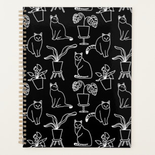 Agenda Gatos brancos em preto