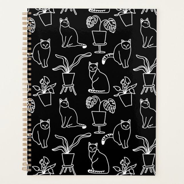 Agenda Gatos brancos em preto (Frente)