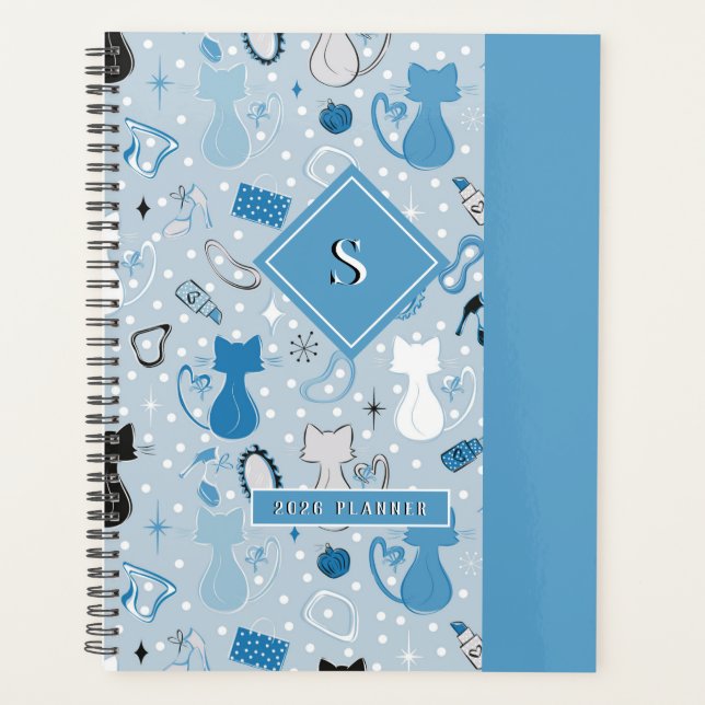 Agenda Gatos de Coração Azul do meio século (Frente)