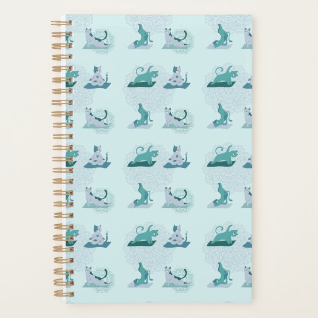Agenda Gatos de Yoga Verdes (Frente)