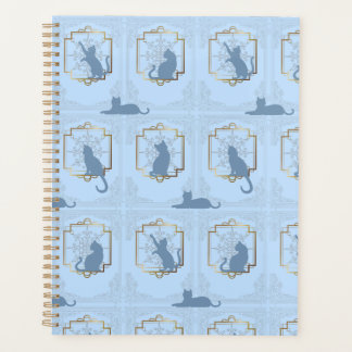 Agenda Gatos Elegantes Art Déco - Azul