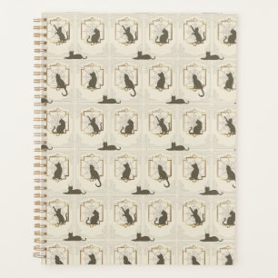 Agenda Gatos Elegantes Art Déco - Bege