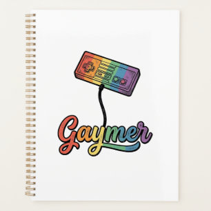 Agenda Gaymer Arco-íris Gamer Camisa Vetorial Design_1