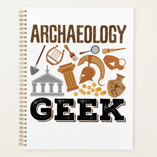 Agenda Geek de arqueologia estudante arqueólogo Lover (Frente)