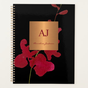 Agenda Gelado elegante e minimalista moderno - ouro flora