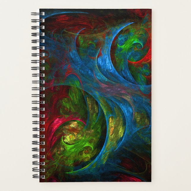 Agenda Genesis Blue Abstrato Art (Frente)