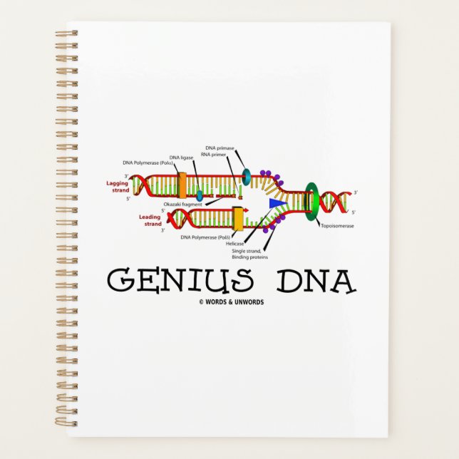 Agenda Genius DNA Biologia Molecular Humor (Frente)