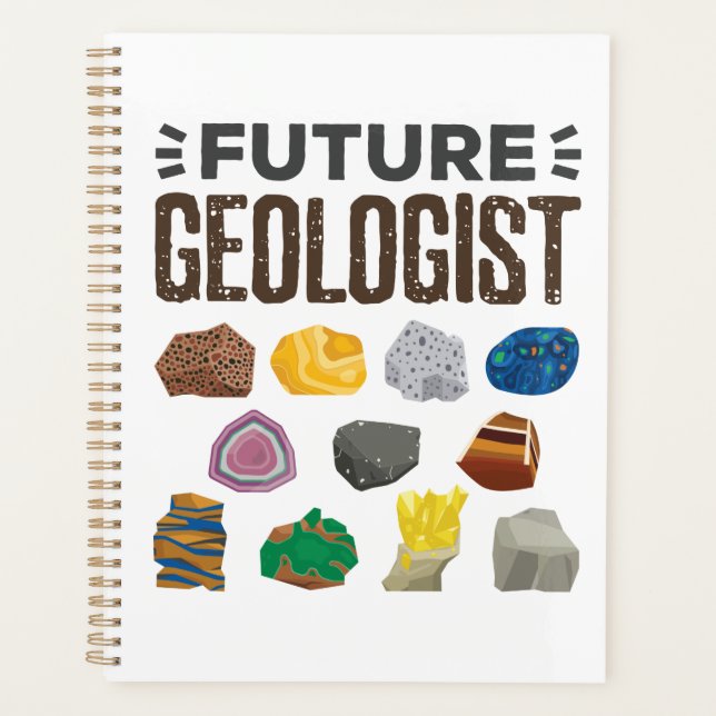 Agenda Geologista Futuro Rocha Gems (Frente)
