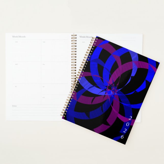 Agenda Geometric Berry Blend Designer Planner (Exibição)