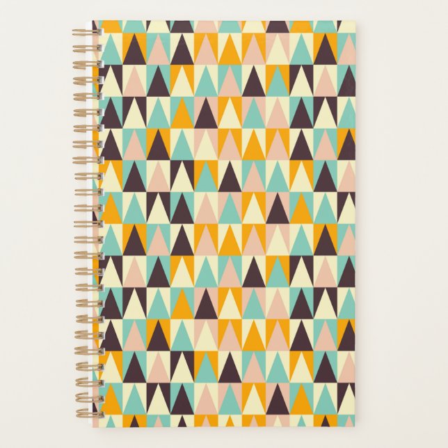 Agenda Geometric pattern of multi-colored triangles  (Frente)