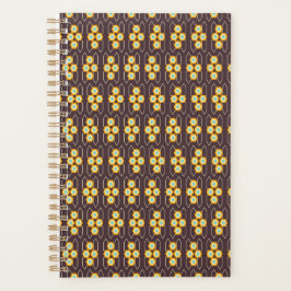 Agenda Geometric pattern with orange and blue hexagons