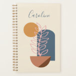 Agenda Geométrico Abstrato Geométrico Personalizado<br><div class="desc">Planeador Personalizado de Arte Botânica Geométrica Abstrato Terrestre</div>