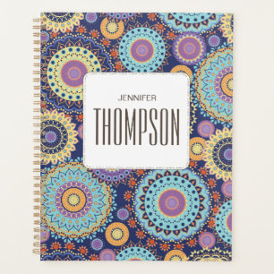 Agenda Geométrico Roxo Moderno Personalizado
