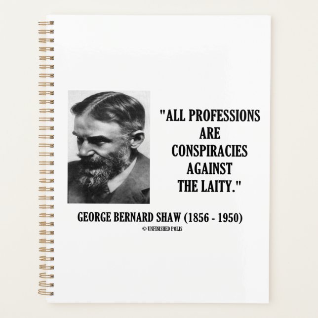 Agenda George B. Shaw Profissão Conspira Laity (Frente)