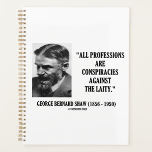 Agenda George B. Shaw Profissão Conspiração Laity