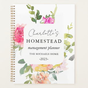 Agenda Gerenciamento Rustic Floral de Homestead