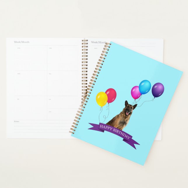 Agenda German shepherd Cachorro Feliz Aniversário Saco do (Exibição)