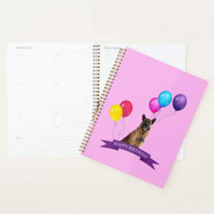 Agenda German shepherd Cachorro Feliz Aniversário Saco do