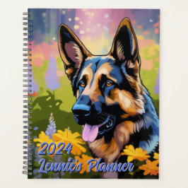 Agenda German shepherd de flor selvagem personalizado 202